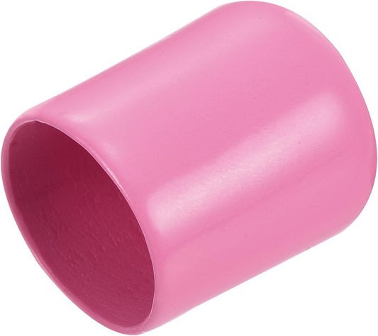 uxcell 20pcs Rubber End Caps 16mm(5/8 inch) ID Vinyl PVC Round Tube Bolt Cap Cover Screw Thread Protectors Pink