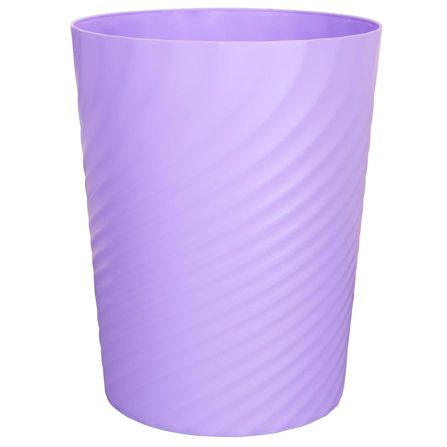 UUJOLY Plastic Small Trash Can Wastebasket, Garbage Container Basket for Bathrooms, Laundry Room, Kitchens, Offices, Kids Rooms, Dorms, (Taro Purple, 1.8 Gallon)