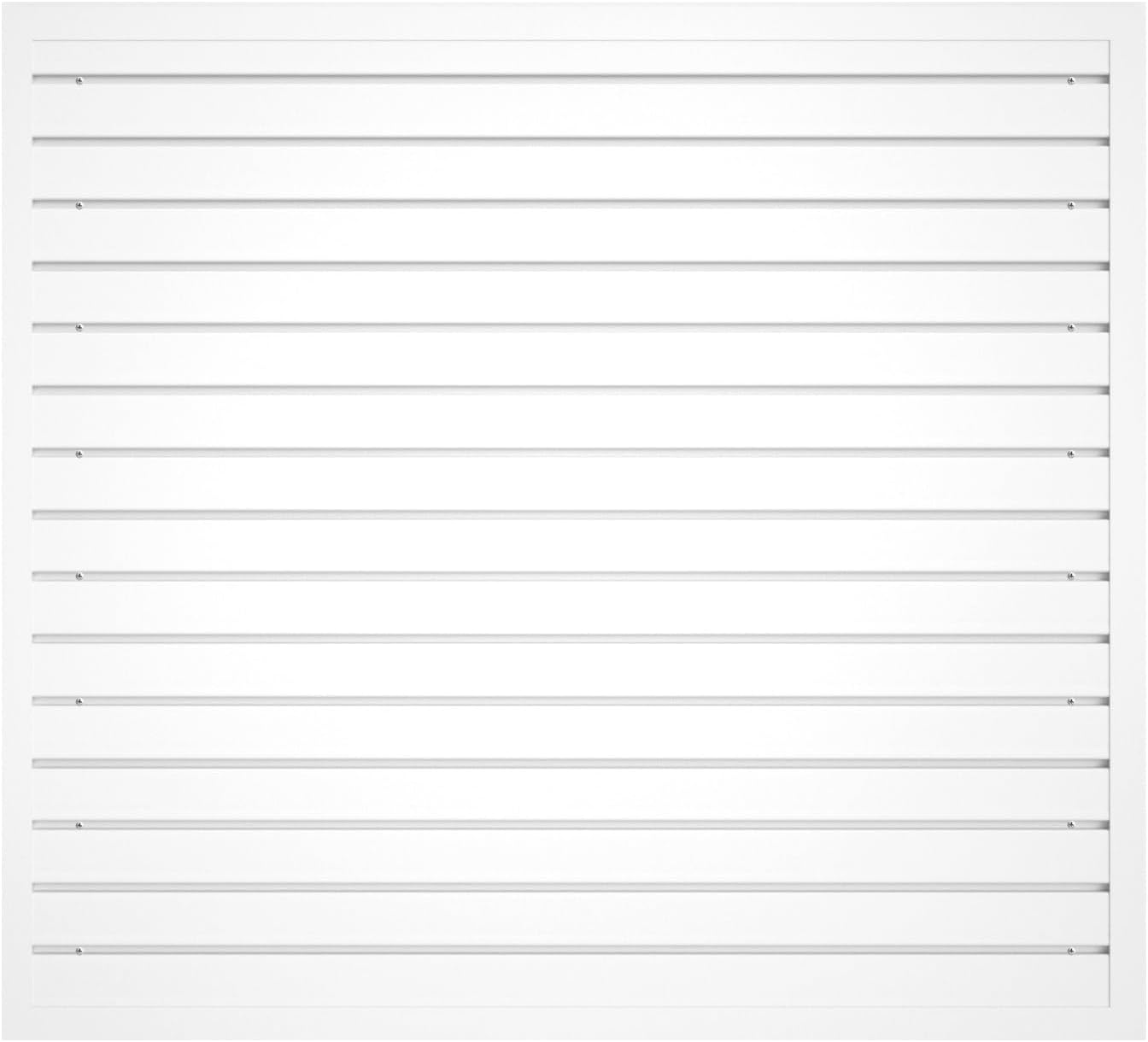 NeatiEase Slatwall Panel Wall Storage Systems, 4 x 4ft Slat Wall Paneling Garage Wall Organizer, Heavy Duty Wall Mounted PVC Wall Rack (White)