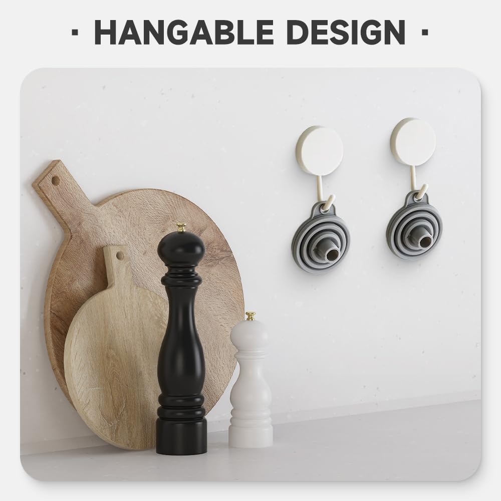 6 PC Kitchen Funnel Set, 2025 New Funnels for Kitchen Use Filling Bottles, Silicone Funnel Collapsible, Kitche Funnels Set of 3, Kitche Funne for Liquid Transfer Filling Bottles (Style C)