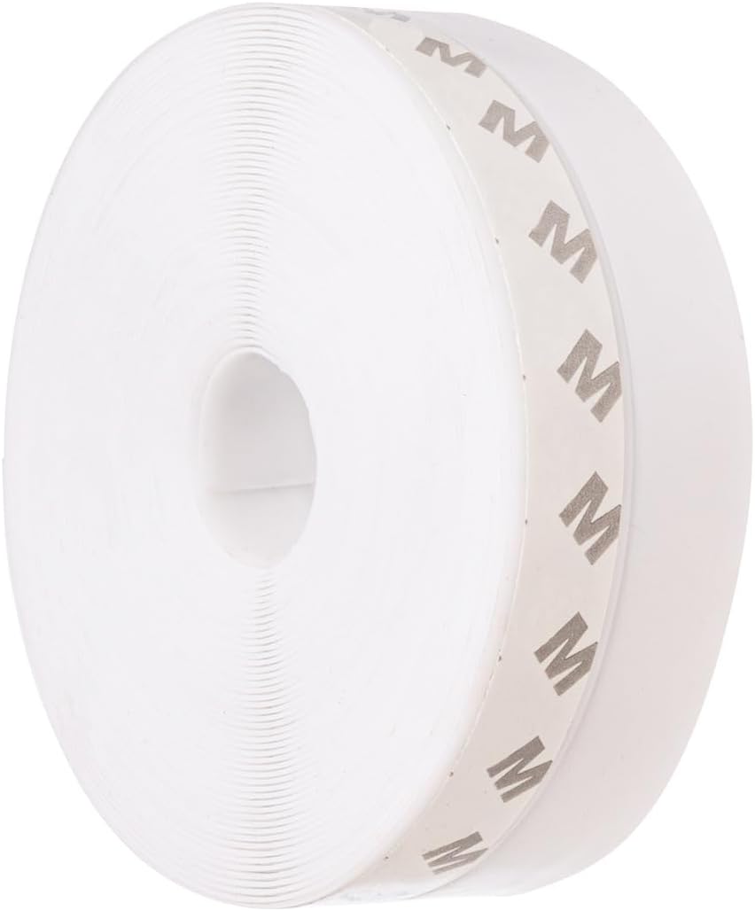 Weather Stripping Door Seal Strip for Gaps, Silicone Draft Stopper Adhesive Tape for Sliding Doors, Windows, Shower Glass, Soundproof Seal for Home Insulation, 32.8ft Roll White