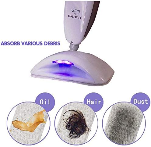 Sienna Luna Replacement Pads Microfiber Mop Pads Fit for Steamer Head SSM-3006 Series Hard Floor Mop Washable Durable Cloth Pads 6 Pack