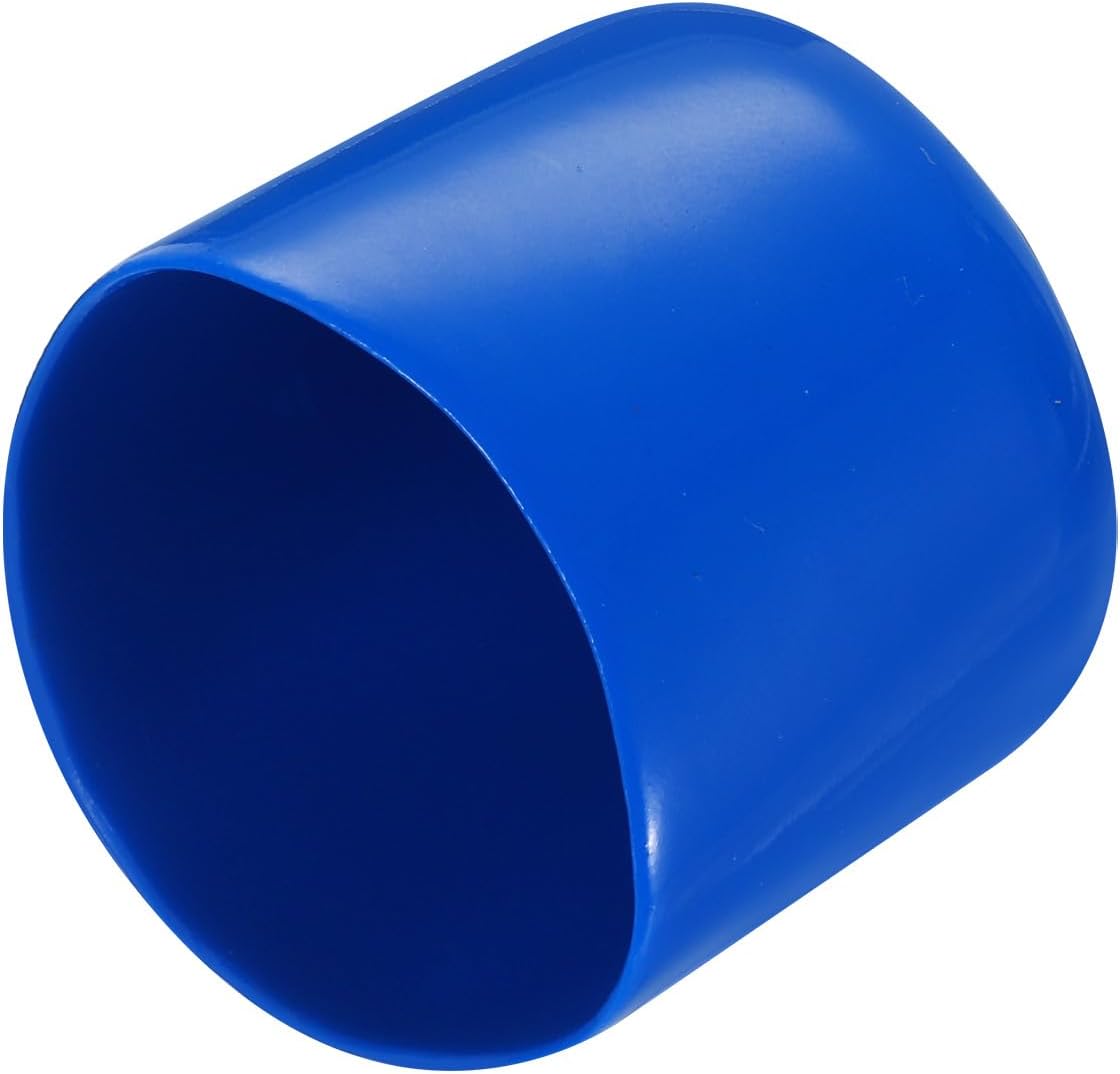 uxcell 20pcs Rubber End Caps 34mm ID Vinyl PVC Round Tube Bolt Cap Cover Screw Thread Protectors Blue
