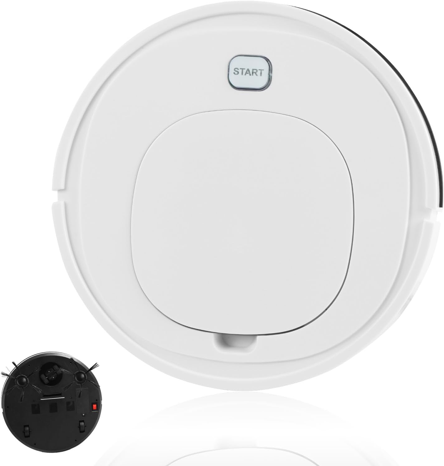 Robot Vacuum with Automatic dust Collection Base,Strong Suction,Robot Vacuum Cleaner and Mop Combo, 3-in-1 Vacuum,Robot Vacuum Cleaner,Intelligent Navigation Obstacle Avoidance,Ultra Thin Design,White