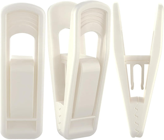 Hanger Clips Perfect for Velvet Hangers (Beige, 20 PCS), Strong Plastic Clips Pant Skirt Hanger Clips for Beige Flocking Felt Hangers
