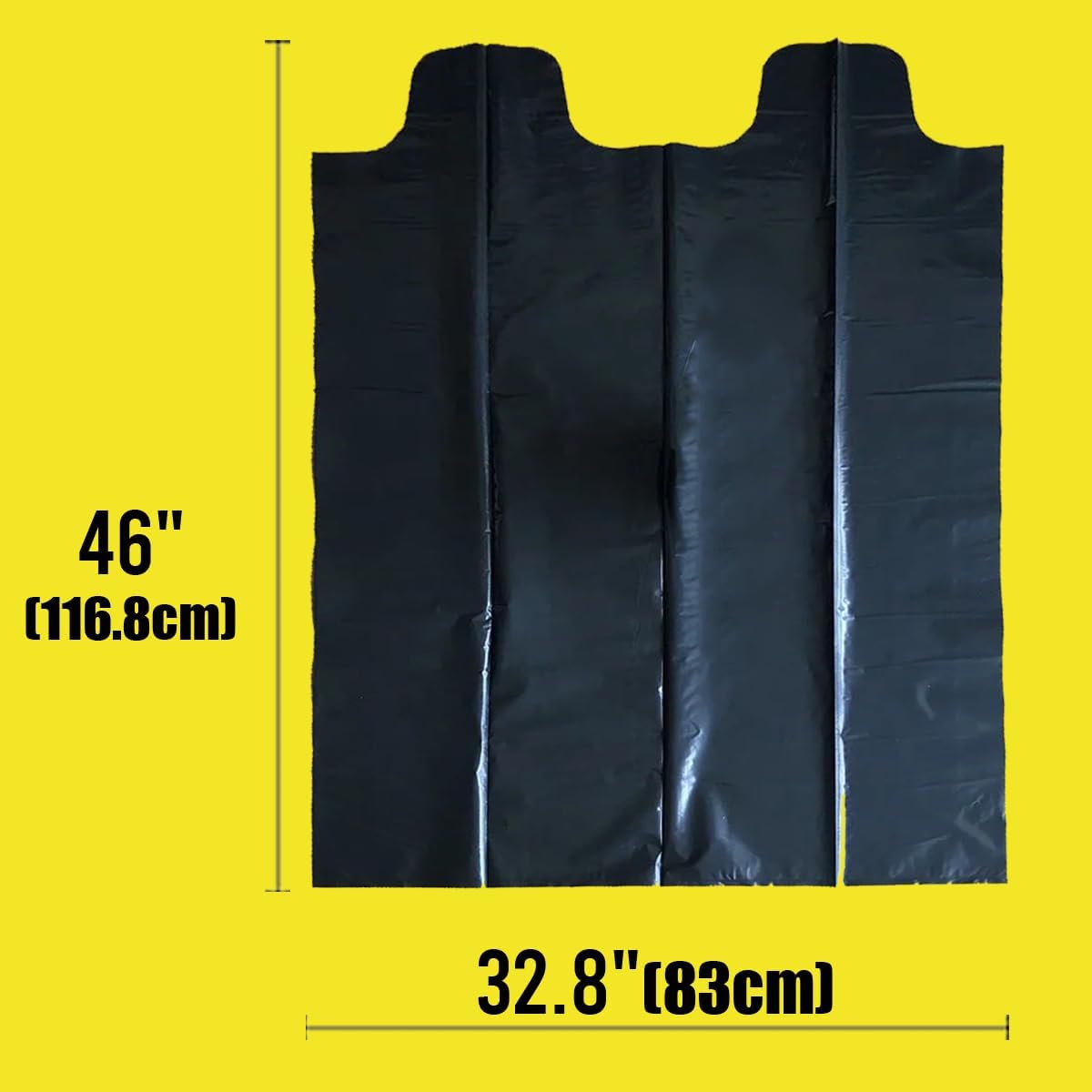 Contractor Heavy Duty Trash Bags 42 Gallon | 52 Count | 3 MIL | 32.8" X 46" | Large Black Flap Tie Construction Garbage Bags for Business Home Commercial, Industrial, Storage, Outdoor