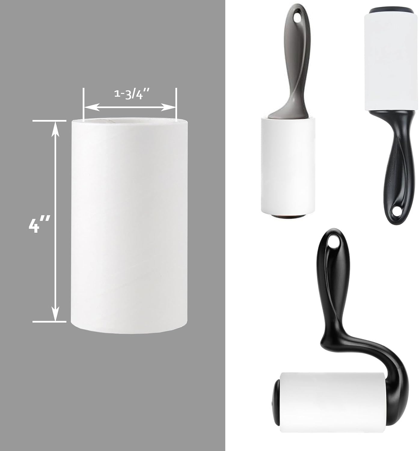 4 inch Lint Roller Refills Only Compatible with Scotch Brite Lint Roller Replacement Refills for Pet Hair Extra Sticky Everyday Clean Lint Remover Refills Pack of 6 Rolls Total 360 Sheets