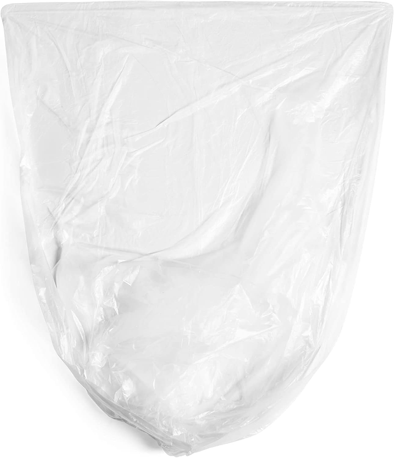 Aluf Plastics High Density Trash Bags, 60 Gallon, 800 Count, 14 Micron (eq), 38" x 60", Clear, for Bathroom, Office, Industrial, Commercial, Janitorial, Municipal, Recycling