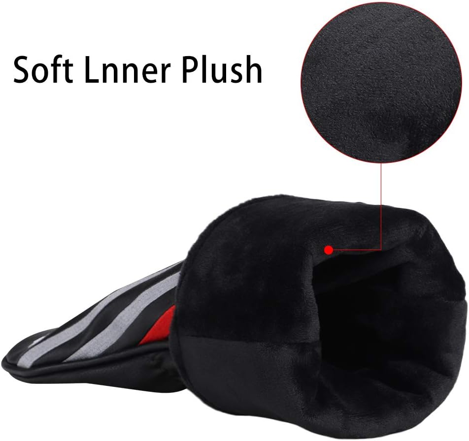 Big Teeth Golf Cover USA Stripe and Star Headcover Covers, Driver Fairway Wood Hybrid Headcovers Fits Blade Mallet Putter Iron and Woods with Magnetic Club Protector Pu Leather Golf Accessories