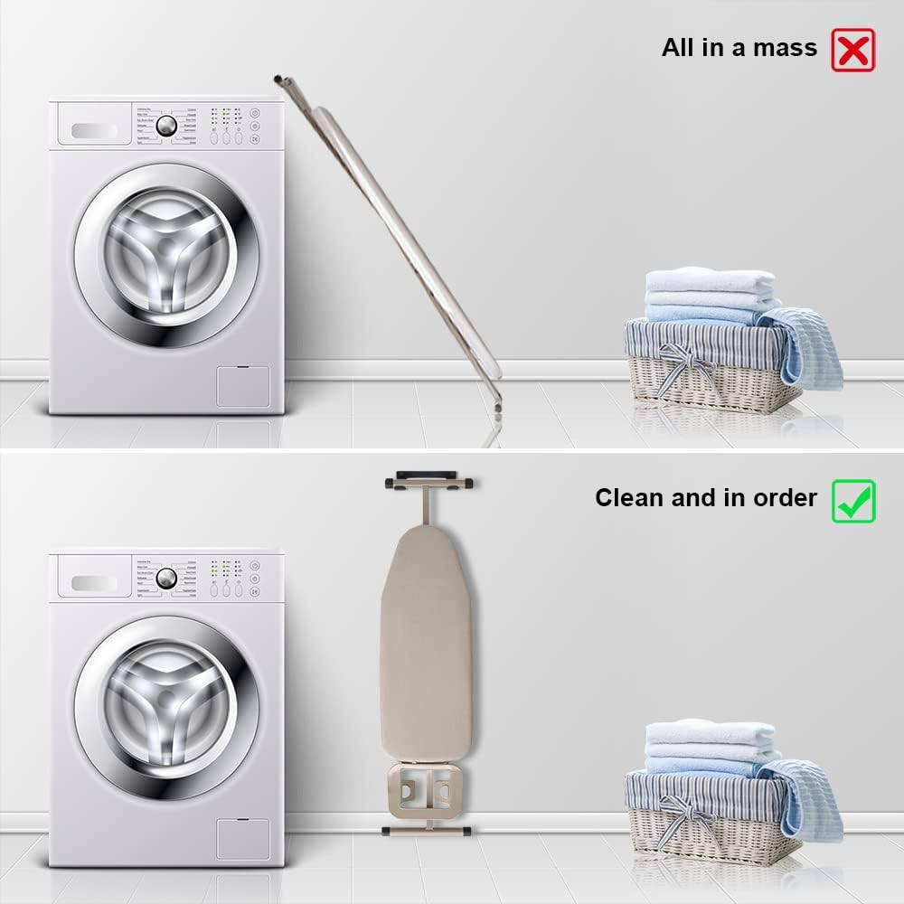 Ironing Board Hanger Wall Mount Ironing Board Holder Organizer Wall Rack for Laundry Rooms Storage Rack Hanging Shelf Hanger (Black-2 PCS)