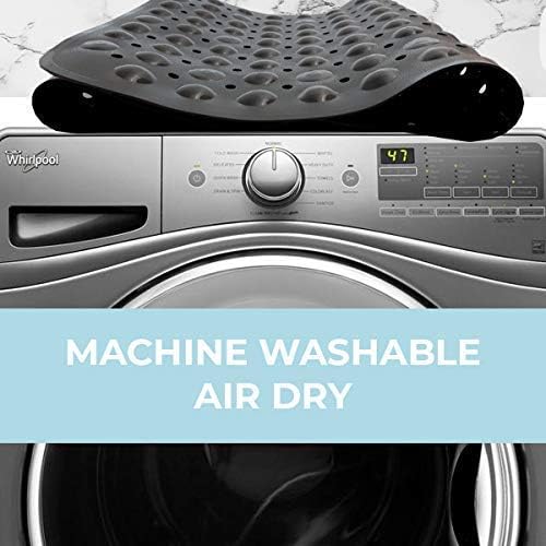 ENKOSI Bath Mat - Large Non Slip Bathtub & Shower Mat - Extra Long 40 x 16 Inch Bathroom Mats for Tub Nonslip Anti Slip Bathmats (40x16 Clear Green 1-Pack)