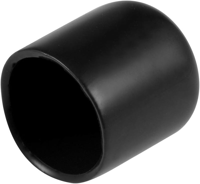 uxcell 20pcs Rubber End Caps 17mm ID Vinyl Round Tube Bolt Cap Cover Thread Protectors Black