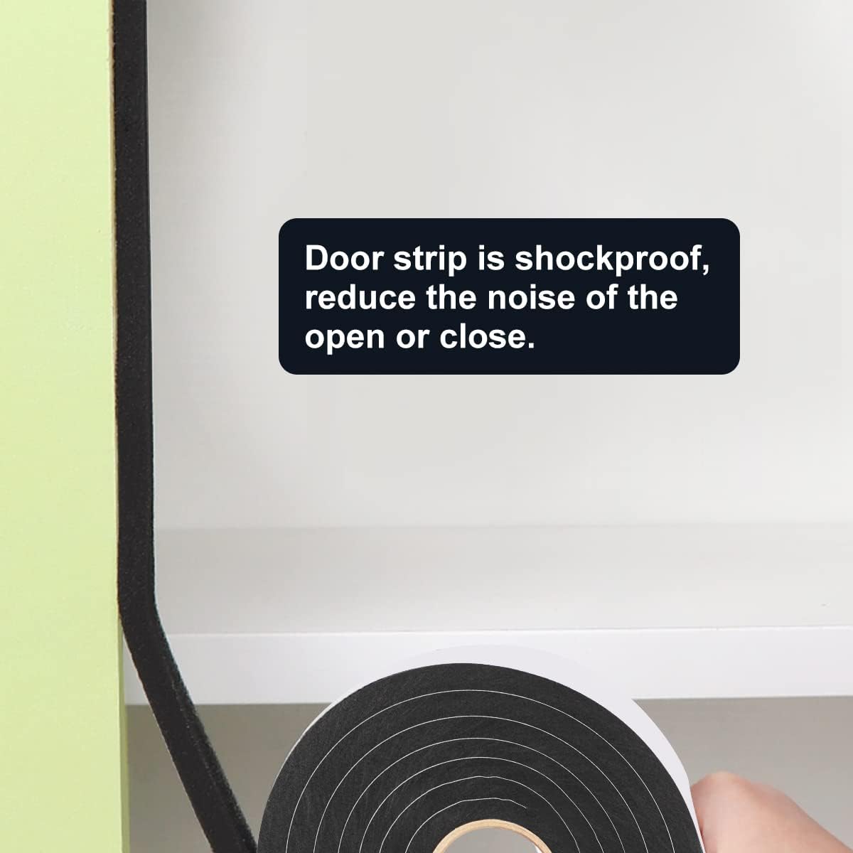 2 Rolls Weather Stripping Door Seal, 3/4'' W x 3/8'' T Foam Tape Close Cell, Single Sided Weather Strip for Door or Window, (Total 16.5 Feet Long)…