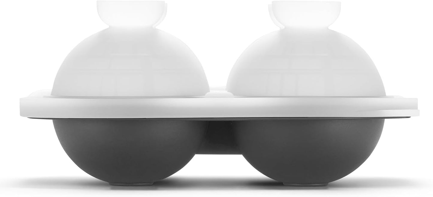 Nax Caki 3D Sphere Ice Cube Molds, Large Silicone Fun Shapes Gifts for Men Women, Whiskey Ice Cube Mold for Cocktails, Bourbon,Brandy, Whiskey Gifts for Men