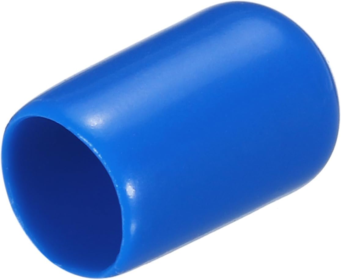 uxcell 20pcs Rubber End Caps 8.5mm ID Vinyl PVC Round Tube Bolt Cap Cover Screw Thread Protectors Blue