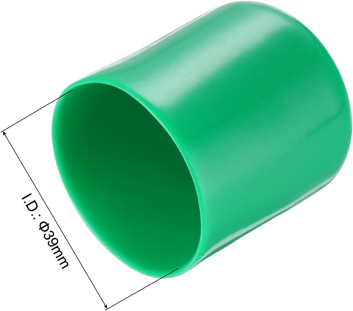 uxcell 20pcs Rubber End Caps 39mm(1 1/2") ID Vinyl PVC Round Tube Bolt Cap Cover Screw Thread Protectors Dark Green