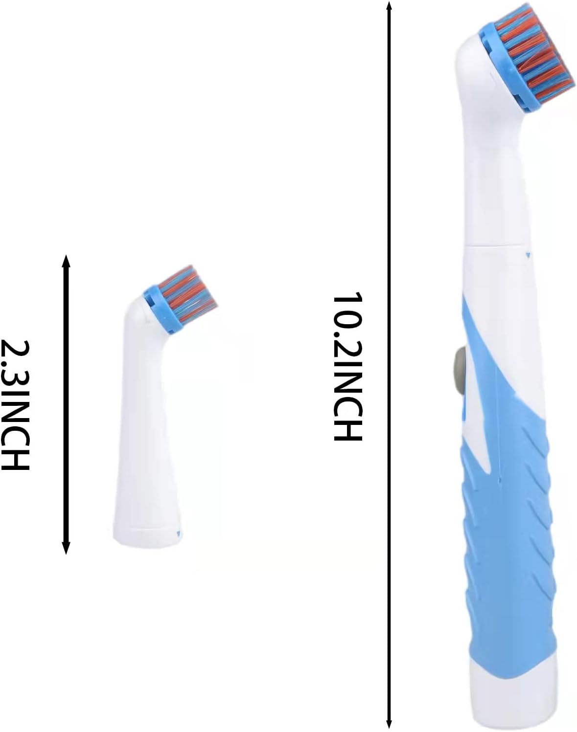 Electric Brush with 4-in-1 Multiple Brush Heads, Cordless Motorized Cleaning Brush for Bathroom, Toilet, Kitchen, Tile, Crevice