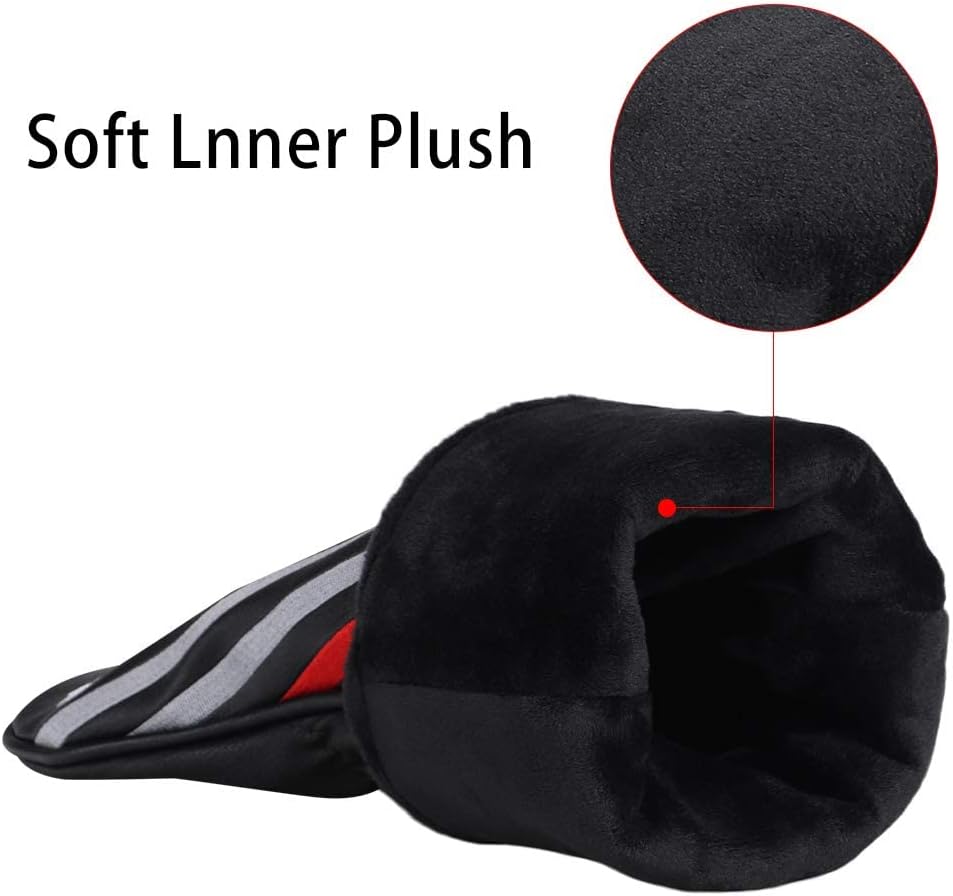 Big Teeth Golf Cover USA Stripe and Star Headcover Covers, Driver Fairway Wood Hybrid Headcovers Fits Blade Mallet Putter Iron and Woods with Magnetic Club Protector Pu Leather Golf Accessories