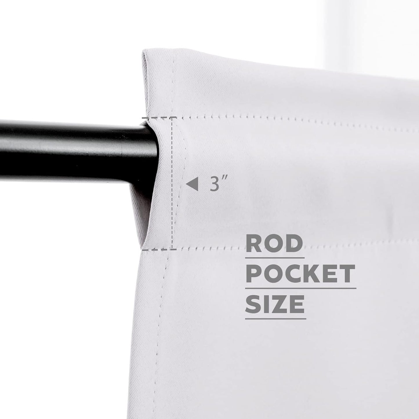 Pickluc Cafe Kitchen Curtains 36 Inches Long 2 Panels, Blackout Tier Curtains with Rod Pocket, Short Black Out Curtain for Small Window, 42" Wide and 36" Length, Set of Two, Greyish White