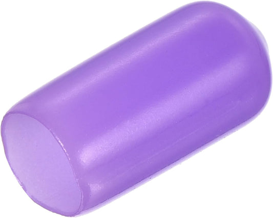 uxcell 20pcs Rubber End Caps 7mm(1/4") ID Vinyl PVC Round Tube Bolt Cap Cover Screw Thread Protectors Purple