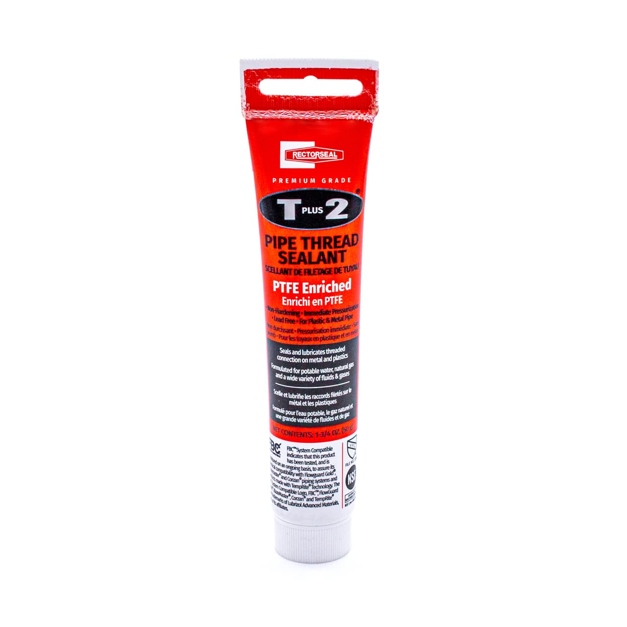 Rectorseal 23710 1-3/4-Ounce Tube T Plus Pipe Thread Sealant , White
