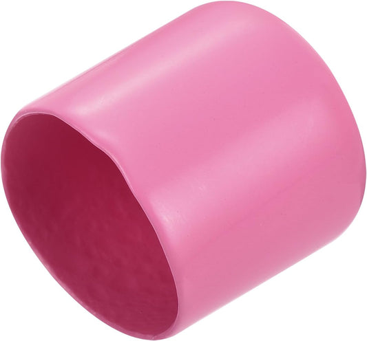 uxcell 20pcs Rubber End Caps 25mm(1 inch) ID Vinyl PVC Round Tube Bolt Cap Cover Screw Thread Protectors Pink