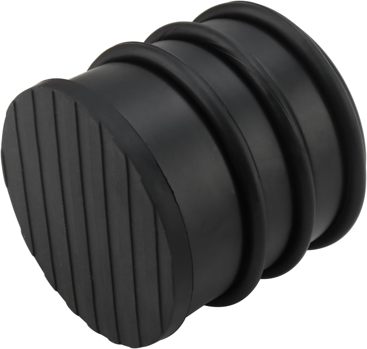 KINJOEK 4 PCS Heavy Duty No Drill Door Stopper, Stainless Steel Door Stop, Surrounded with Protective Rubber Bands Anti-Slip Door Wedge for Office, Home, Garage, Laundry Door, Black