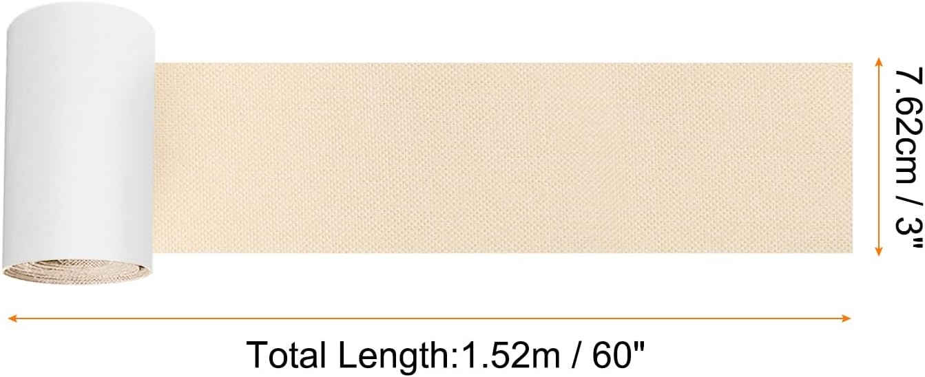 Repair Patches Self-Adhesive DIY Repair Patch Linen Gear Patch for Sofa, Furniture, Chair, Clothing, Tents, 3x60 Inch, Cream