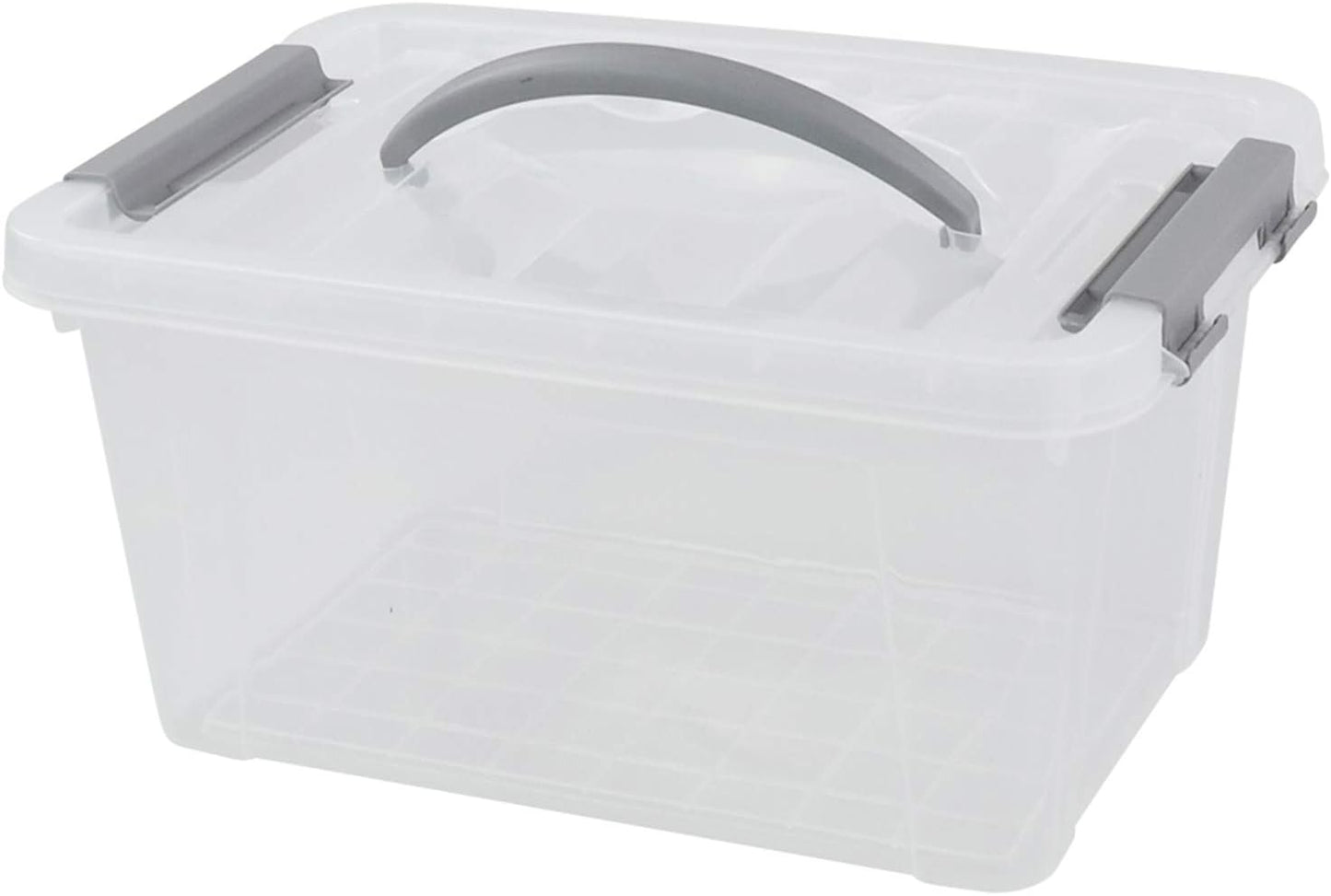 6-Pack 6 L Plastic Storage Containers Latch Storage Box with Lids