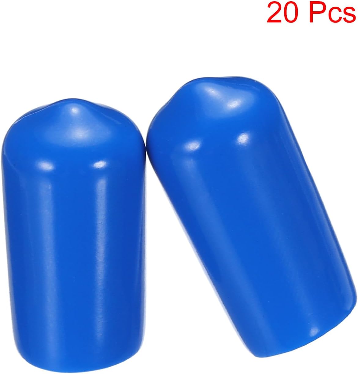 uxcell 20pcs Rubber End Caps 11mm ID Vinyl PVC Round Tube Bolt Cap Cover Screw Thread Protectors Blue