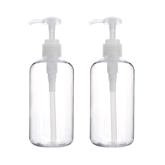 Yebeauty Soap Dispenser, 3 Pack 10oz/300ml Empty Refillable Pump Bottle Modern Liquid Plastic Shampoo and Conditioner Bottles Large Body Wash Dispenser for Shower, Clear
