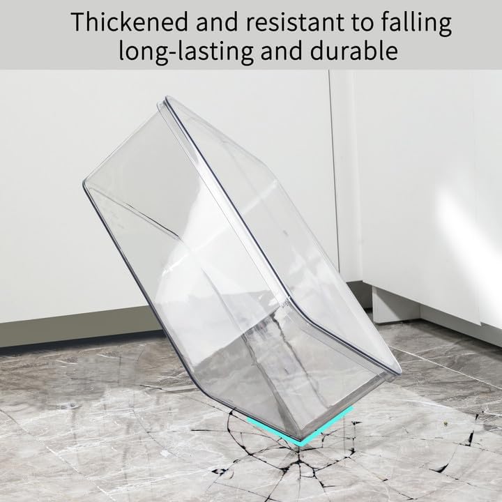 Clear Storage Bins With Lids,5 Packs Food Storage Organizer,Cabinet Storage Basket for Clothing, Towels, Cosmetics, Kitchen Storage Containers,Transparent Pantry Containers (3L+2S)