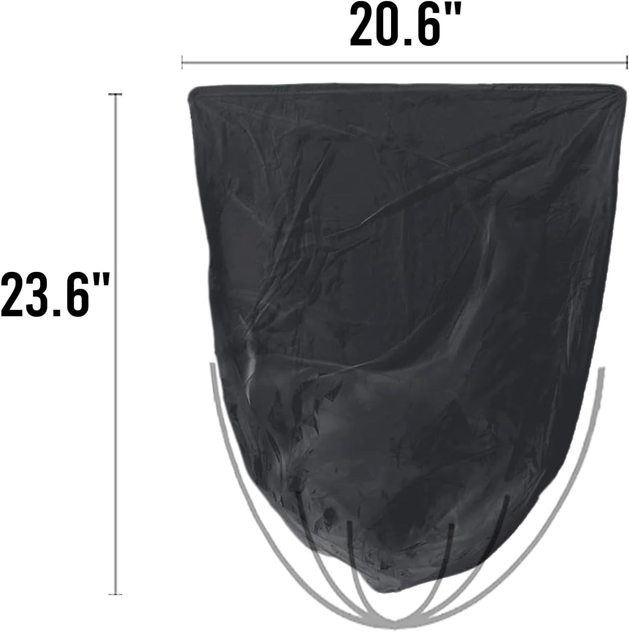 4-6 Gallon Trash Bags, 150 Count Black Garbage bags, Multi-purpose Trash Can Bin Liners for Bathroom, Office, Industrial, Commercial, Janitorial, Municipal, Recycling