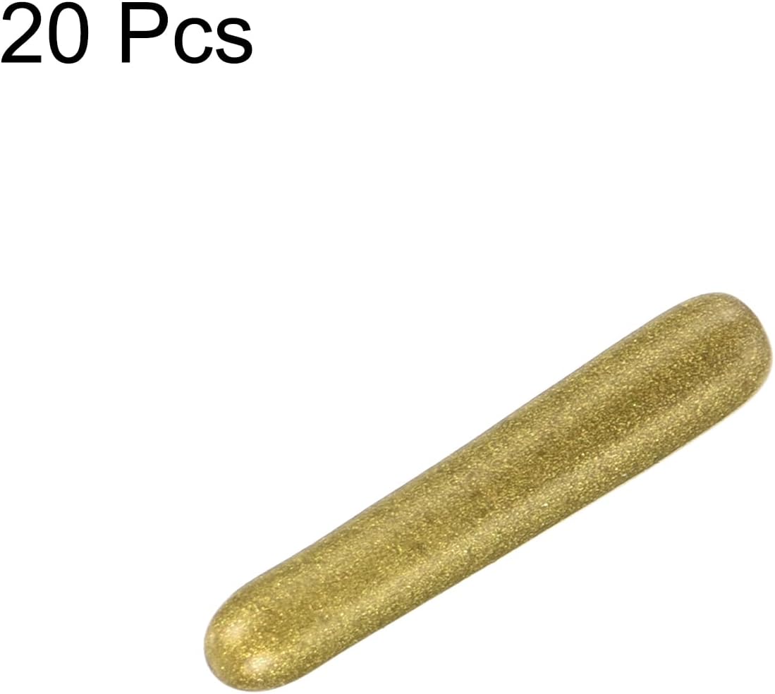 uxcell 20pcs Rubber End Caps 1/16"(1.5mm) ID Vinyl Round Tube Bolt Cap Cover Thread Protectors Gold