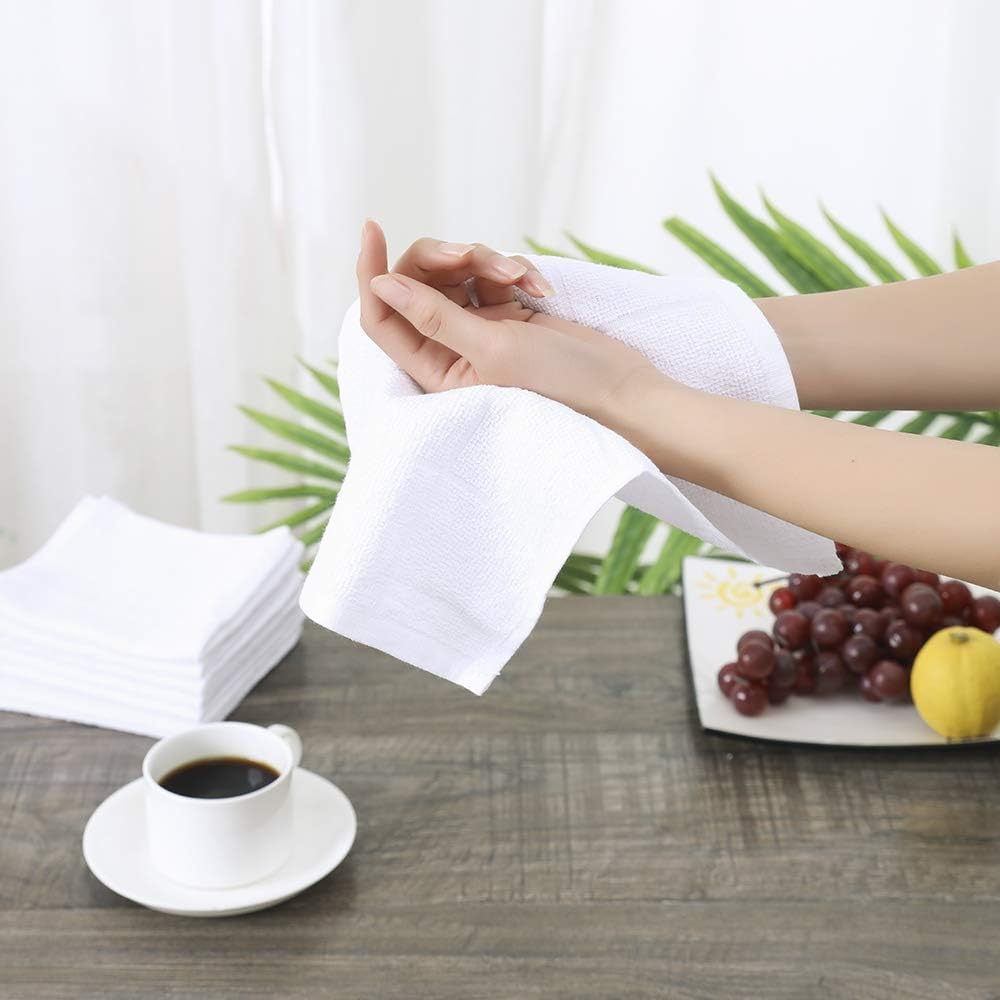 Glynniss Kitchen Dish Cloths Highly Absorbent Dish Rags 100% Cotton Wash Cloths for Washing Dishes (Grey, 24)