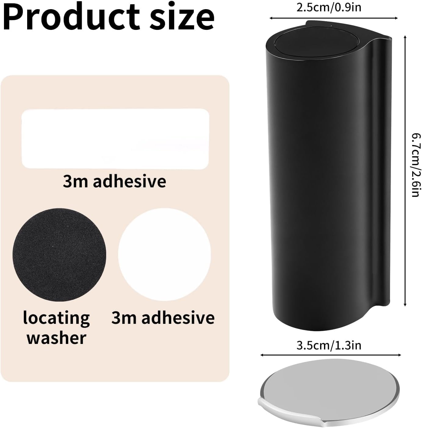 Magnetic Door Stoppers Black WYGWP Stainless Steel No Drilling Wedge Stops Heavy Duty Catch Holder to Keep Doors Open