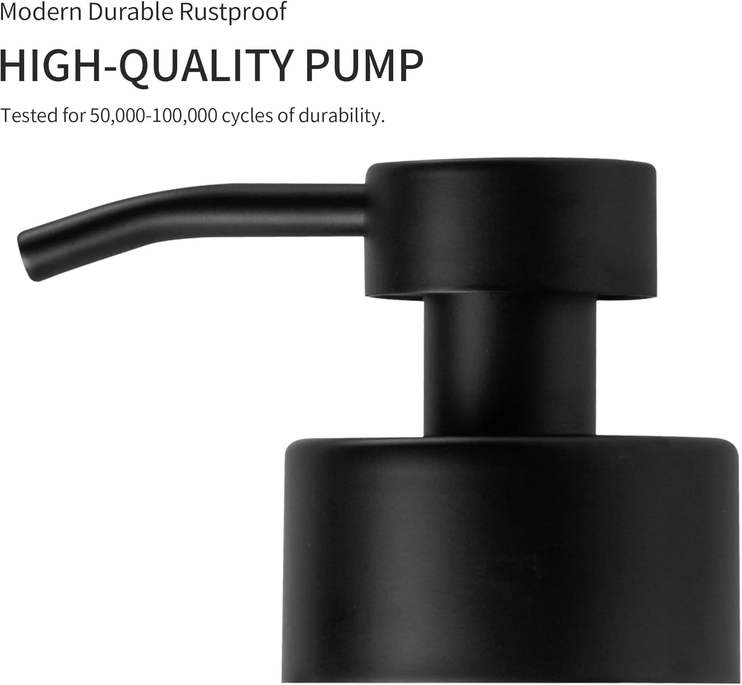 Enra Glass Hand Soap Dispenser,12oz Navy Blue Liquid Bathroom Soap Dispenser with Stainless Steel Lotion Pump for Bathroom Kitchen (Blue)