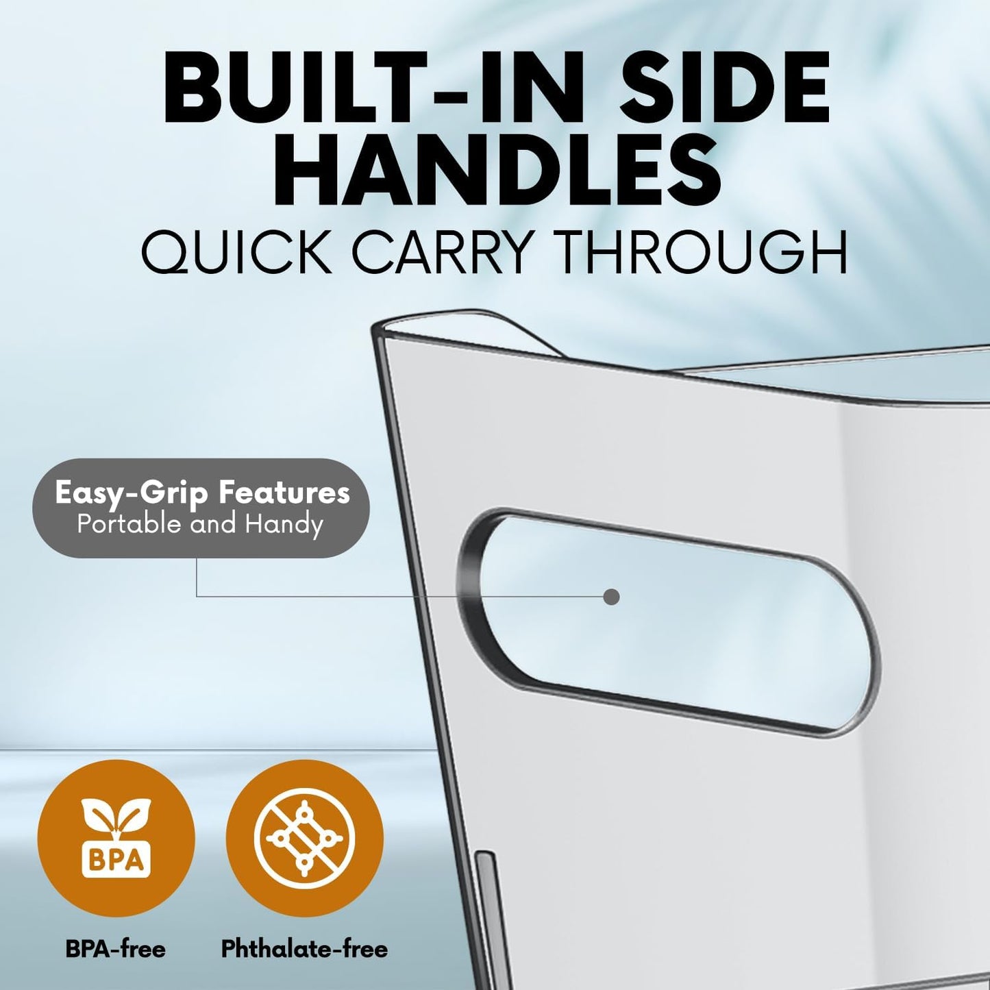 Clear Plastic Storage Bins with Labels, Pantry Organizers and Storage Containers Fridge Organizer Bins Kitchen Cabinet Organization for Organizing Medicine Cabinet Organizer Bin Bathroom Refrigerator