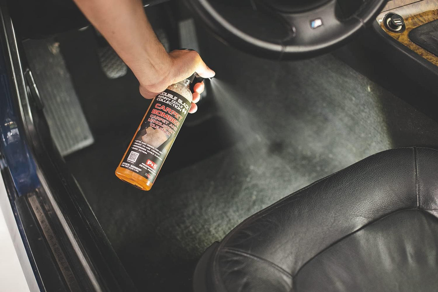 P & S PROFESSIONAL DETAIL PRODUCTS - Carpet Bomber Carpet and Upholstery Cleaner; Citrus-Based Cleaner Dissolves Grease and Lifts Dirt; Highly Dilutable; Great on Engines and Wheel Wells (1 Quart)