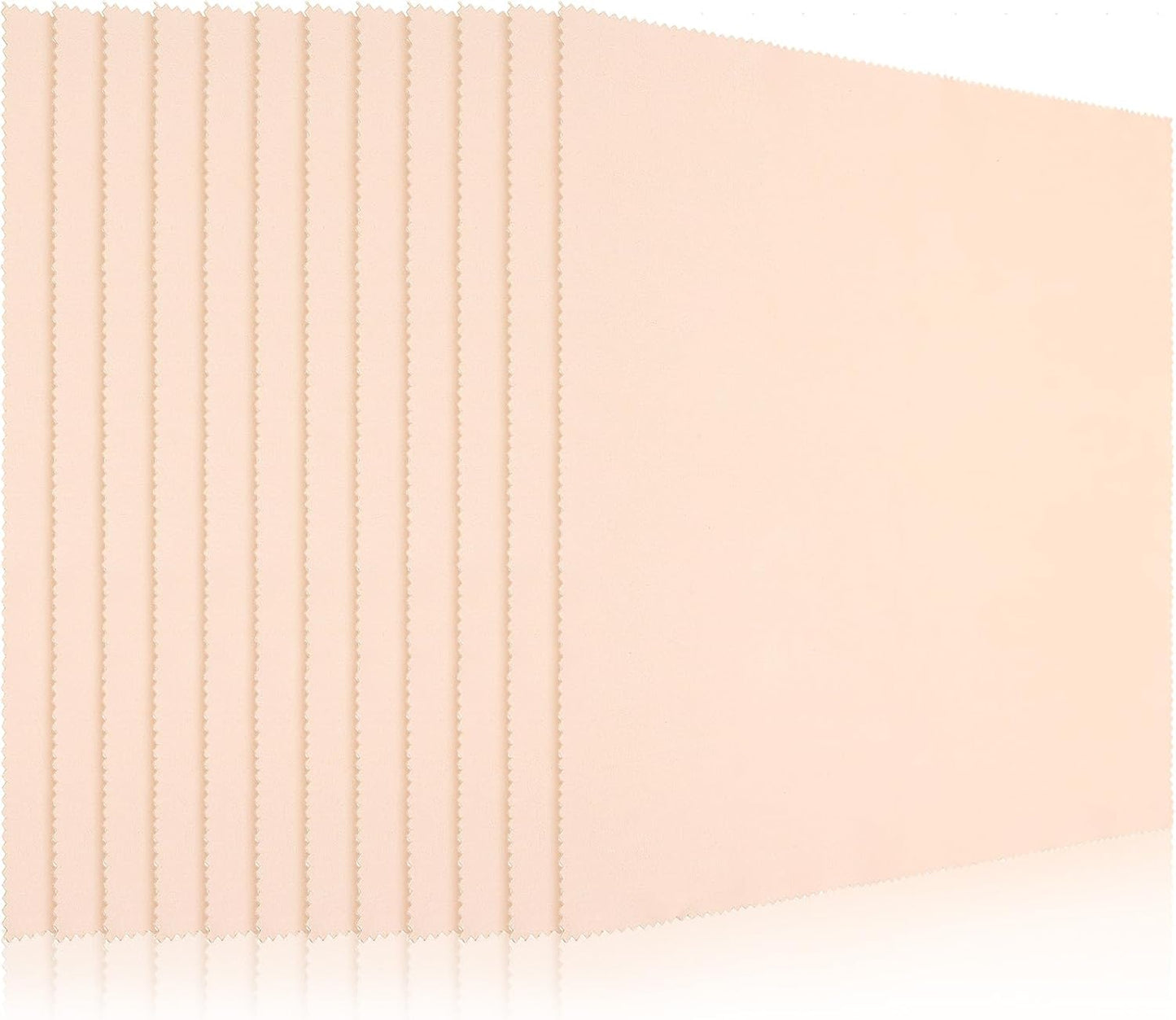 Frienda 12 Pack Large Microfiber Glass Cleaning Cloths 12 x 12 Inch Oversized Eyeglass Sunglasses Cleaning Cloths for Electronics Glasses Screens and Lenses(Beige)