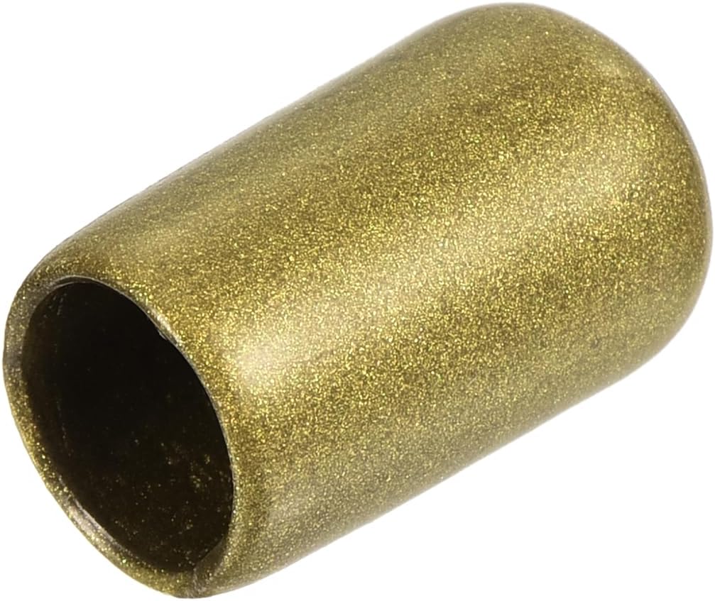 uxcell 20pcs Rubber End Caps 5/16"(8mm) ID Vinyl Round Tube Bolt Cap Cover Thread Protectors Gold
