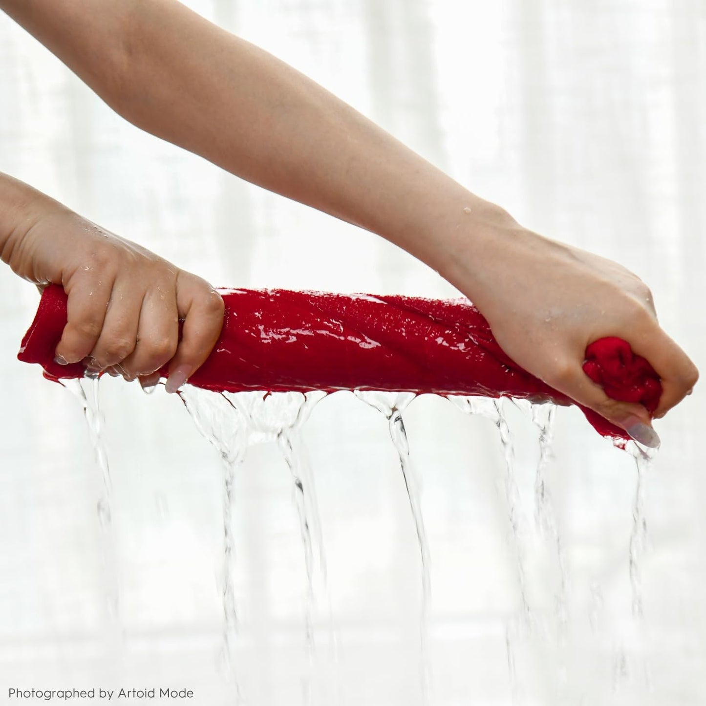 Artoid Mode Checkered Designed Cotton Red Green Terry Kitchen Dish Cloths, 12x12 Inch Soft Absorbent Quick Drying Cleaning Kitchen Rags Set of 6