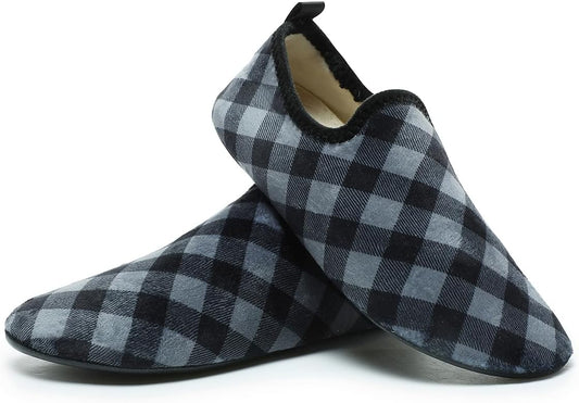 QZKDM Lightweight Slip on Grip Indoor House Slippers Barefoot Non Slip Home Exercise Yoga Shoes for Men Women