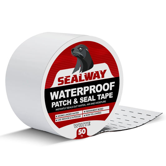 White RV Roof Sealant Tape, 2" x 50' Waterproof Repair Seal Tape – Extra Thick, UV-Resistant, Weatherproof Patch for Permanent Leak Sealing on RVs, Trailers, and Mobile Homes