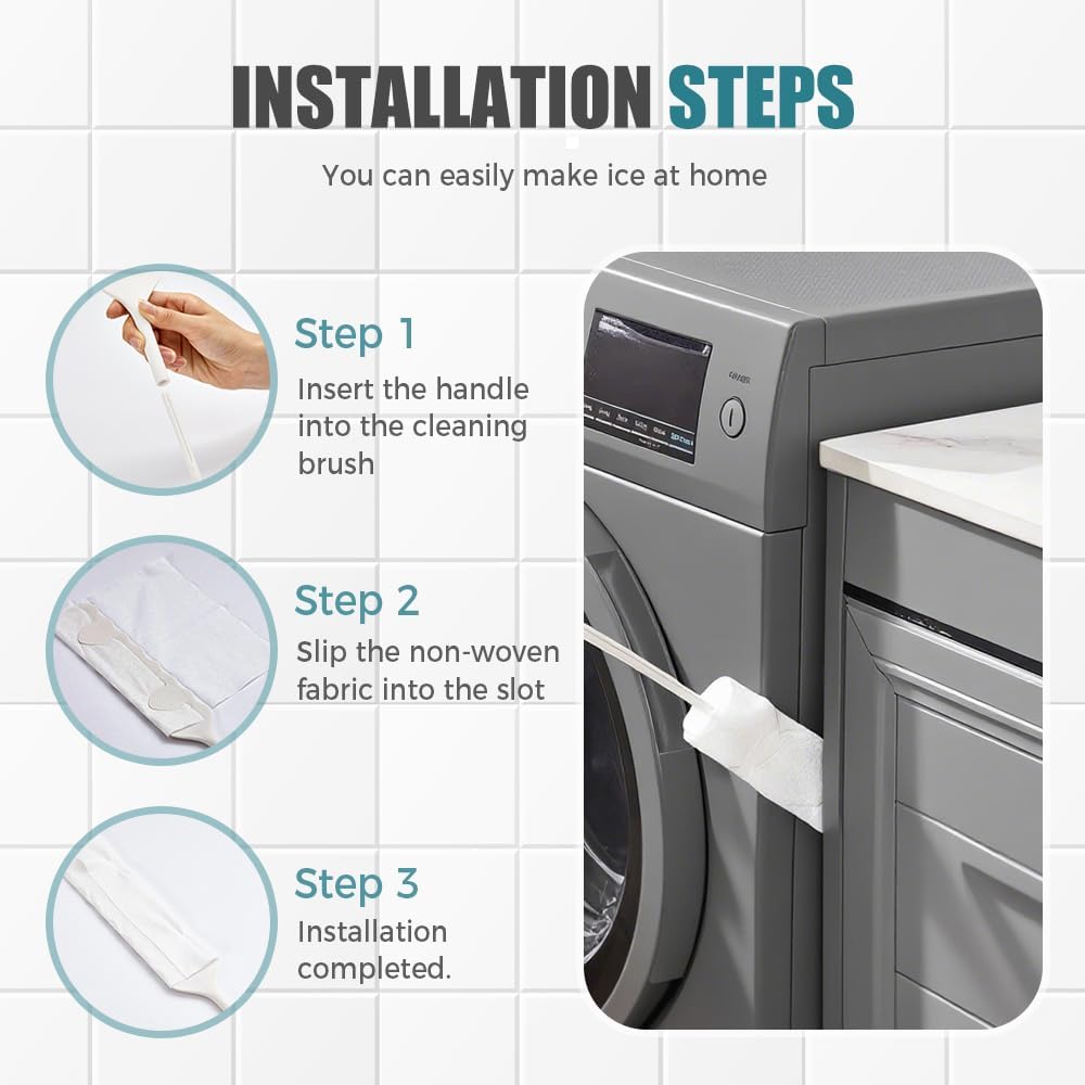 Retractable Gap Dust Cleaner, Bendable Microfiber Duster for Household Flat Duster for Under Appliances, Retractable Gap Dust Cleaning Artifact Extendable Dusters with Nonwoven Fabric (2, White)