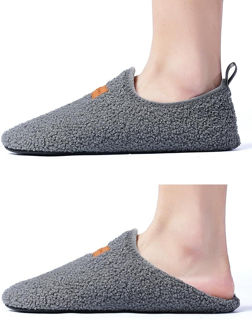 QZKDM Lightweight Slip on Grip Indoor House Slippers Barefoot Non Slip Home Exercise Yoga Shoes for Men Women