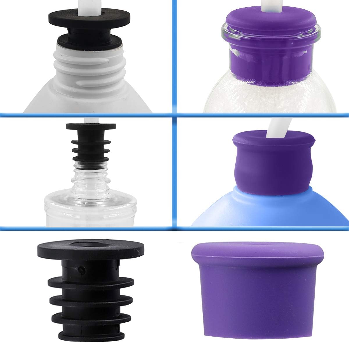 Gagal Soap Dispenser (Matte Black) and Extension Tube Kit for Kitchen Sink, Complete Brass Pump with 40" Silicone Tube Connect to The Bottle Directly, Say Goodbye to Frequent Refills