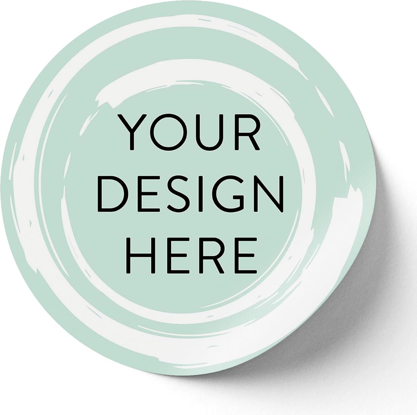 100 Custom Vinyl Stickers - Upload Your own Image, Text, Design, Logo - Personalized Logo Labels for Handmade, Packaging, Bottle, Jars, Candle, Brand Stickers (Mint, 5x5)