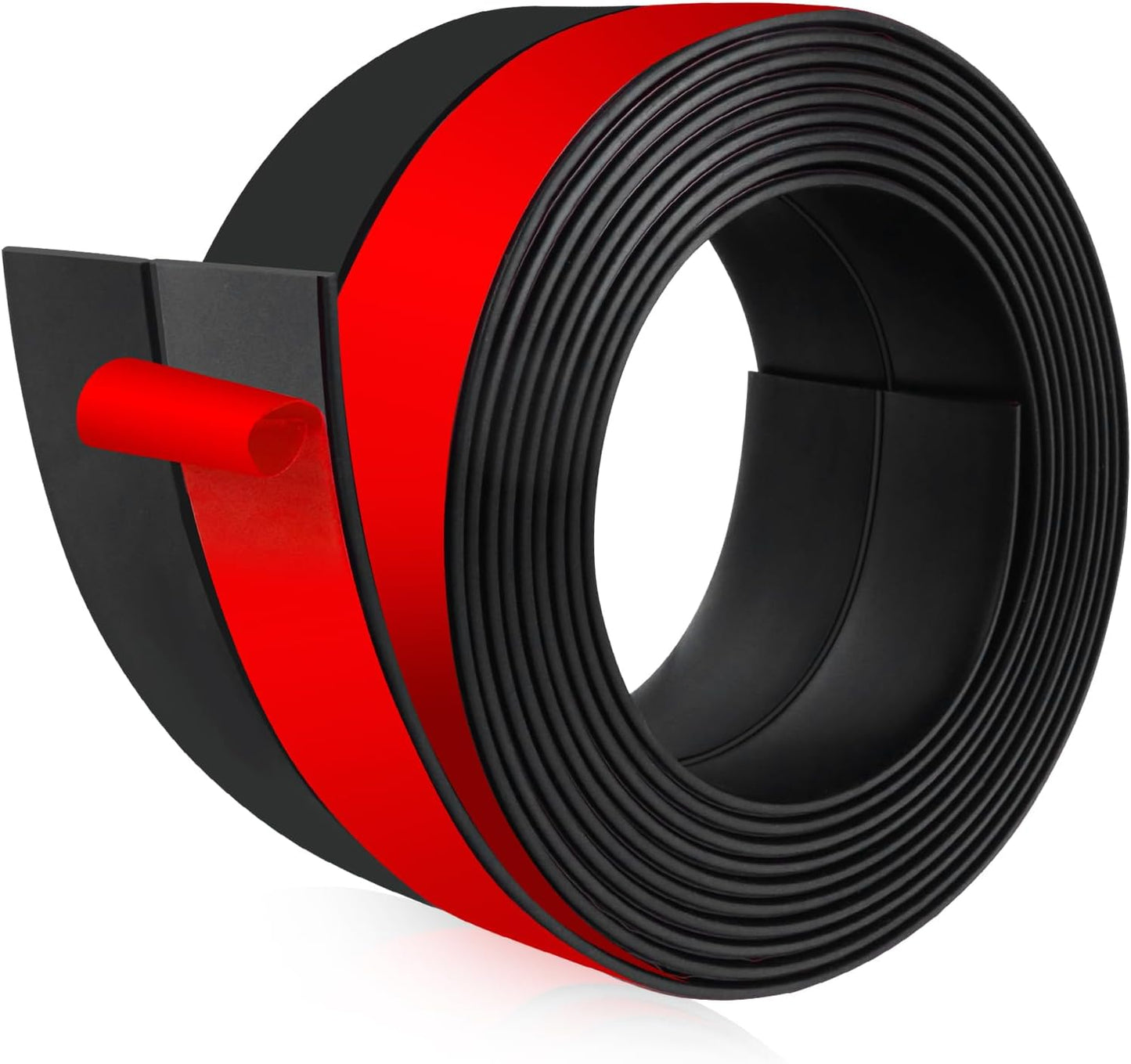 Weather Stripping Door Draft Stopper Flexible Self Adhesive Silicone Door Seal Strip for Glass Doors Windows and Shower Glass Gaps, 2 Inch Wide X 40 Feet Long, Black