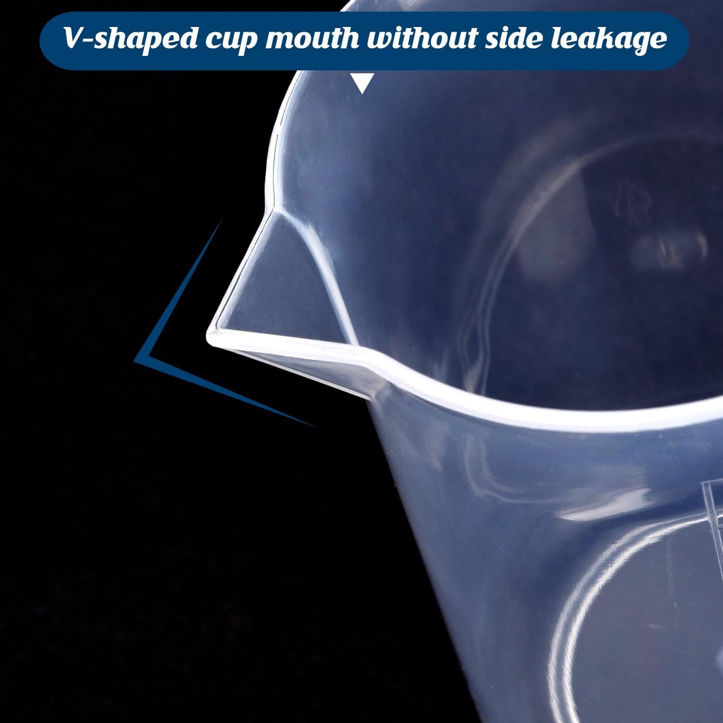 Plastic Measuring Cups, 100ml, Set of 15, for Liquid Measurement and Scientific Experiments